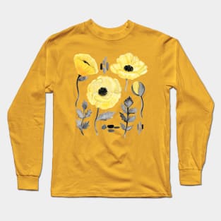 Yellow Poppies Long Sleeve T-Shirt